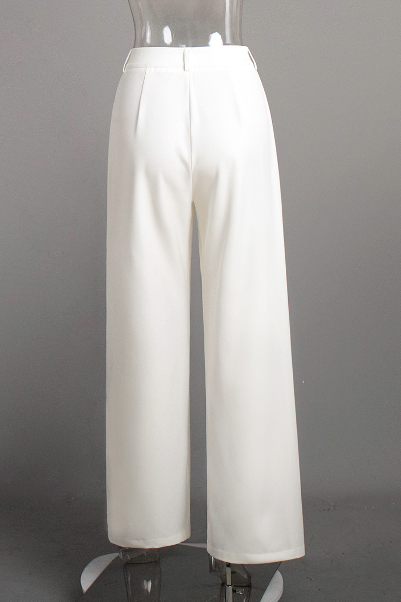 High-waist wide-leg pants