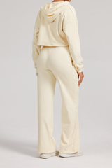 Oversized cardigan and wide-leg pants set