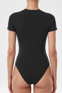 Women’s Athletic Crew Neck Short Sleeve Yoga Bodysuit