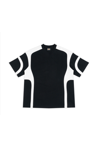 Men's 100% Cotton Color-Block V-Neck Short-Sleeve T-Shirt