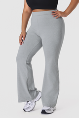 Plus Size Women's Elastic Waist Yoga Flare Pants