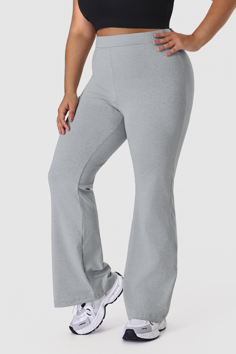 Plus Size Women's Elastic Waist Yoga Flare Pants