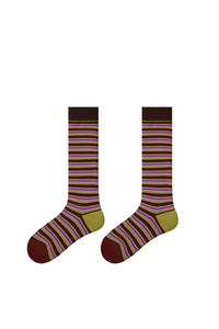 Women's Y2K Retro Color Stripe Soft Slouch Crew Socks