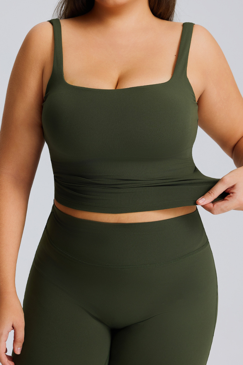 Plus Size Women's U-neck Athletic Tank Top