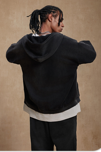 Water-washable knitted zipper jacket