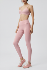 Women Split Design High-Rise Yoga Sports Leggings