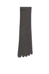 Men's Solid Color Toe Separator Cotton Crew Socks