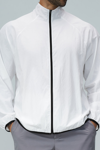 Men's Lightweight Stand Collar Full Zip Sun Protection Jacket