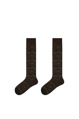 Women's Preppy Y2K  Retro Multicolor Striped Warm Knee-High Socks