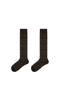 Women's Preppy Y2K  Retro Multicolor Striped Warm Knee-High Socks