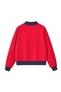 Women's Fall Cozy Fleece Mock Neck Color Block Sweatshirt