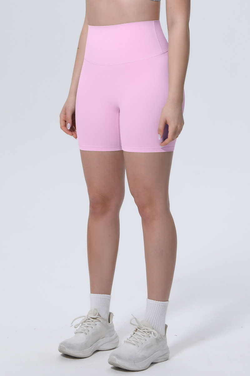 Women's Athletic High-Waisted Solid Yoga Shorts