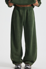 Thicker, distressed-look sweatpants with fleece lining