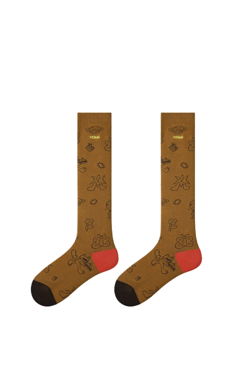 Women's Y2K Preppy Argyle Knee-High Warm Winter Socks