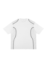 Men Summer Mesh Splice Contrast Stitch Oversized Cotton Tee