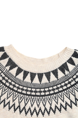Geometric pattern knitted sweater