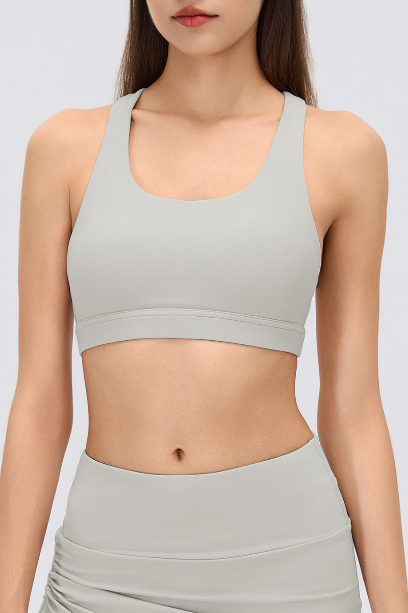 Women's Racerback Mesh Cutout High Support Sports Bra