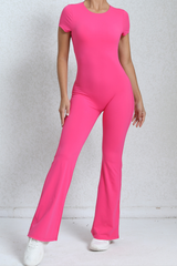 Women's Athletic Backless Pleated Buttock Lift Yoga Jumpsuit