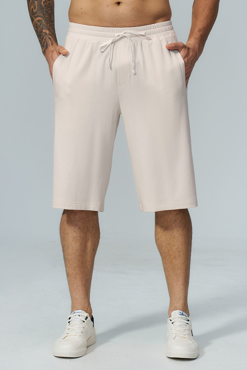 Men's Soft Drawstring Relaxed Fit Knee-Length Casual Shorts