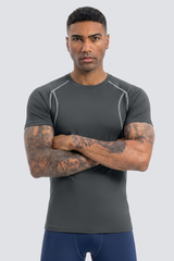 Men's Contrast Breathable Quick Dry Athletic Running T-Shirt