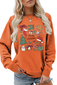 Women's Fall Merry Christmas Graphic Pullover