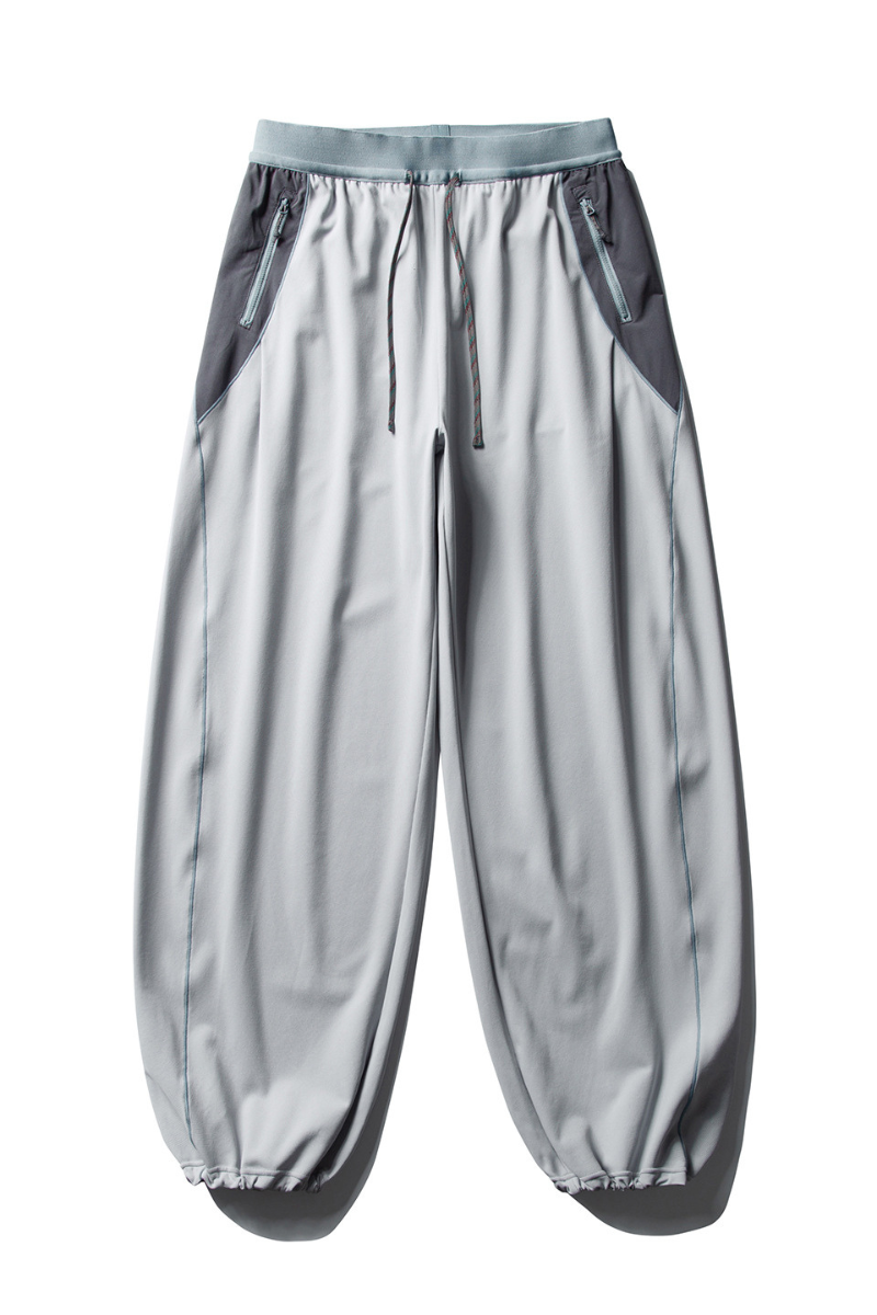 Unisex  Drawstring Hem Waterproof Quick-Dry Curved Pants