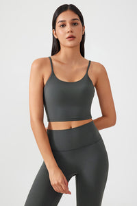 Women Gathering Anti-Shock One Cup Back Fitness Yoga Exercise Camisole Top