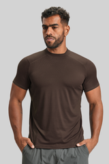 Men's Summer Nude Round-Neck Fitness Sports T-shirt