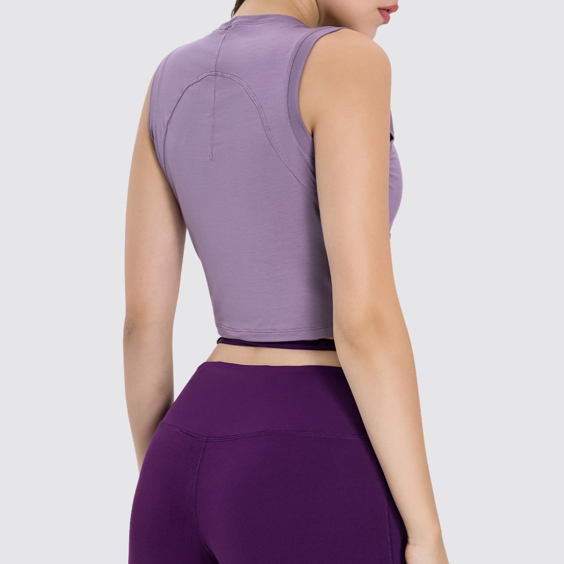 Women's Soft Yoga Top - Drawstring Ruched Slim Fit Tank