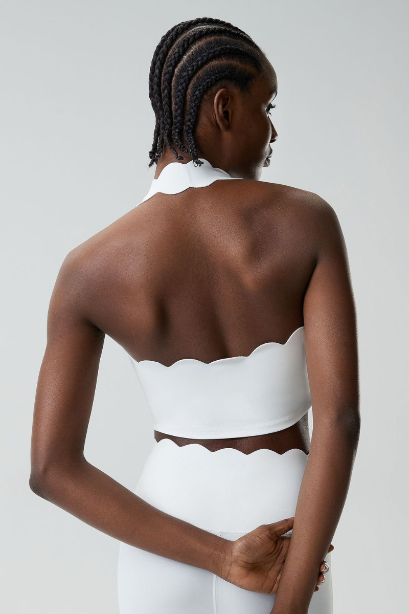 Women's Petal Halter Neck Athletic Tank Top