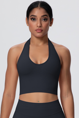 Women's Seamless Halter Backless Sports Tank Top