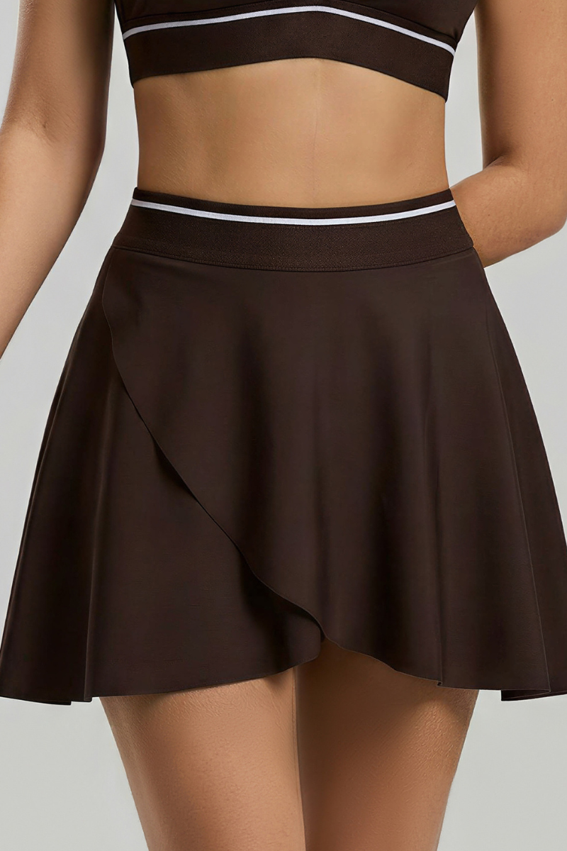 Women's High-Waist A-Line Asymmetric Hem Athletic Skort