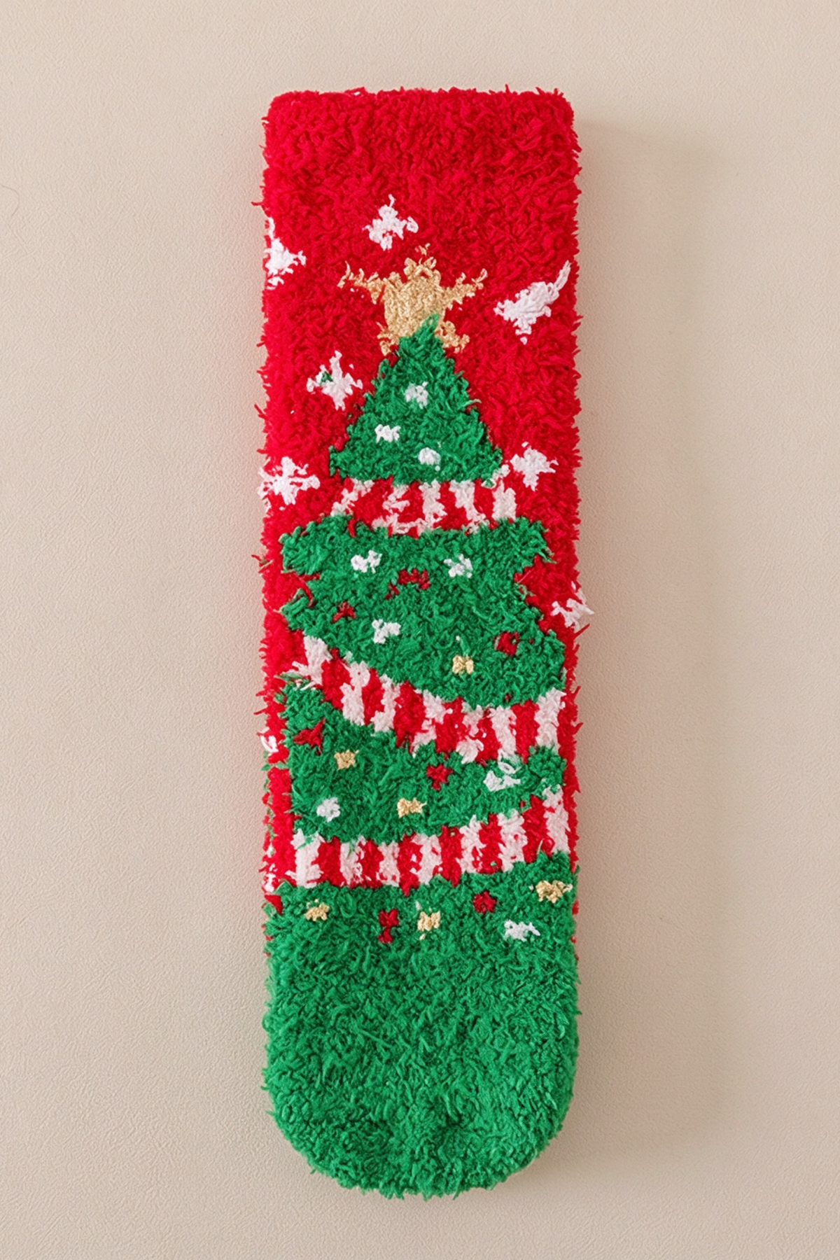 Unisex Christmas Gift Cute Print Holiday Coral Fleece Socks
