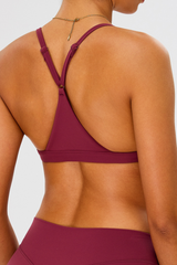 Women's Athletic Triangle Cup Y-Back Deep V Yoga Bra