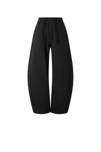 Unisex Fall Streetwear Curved Scimitar Wide‑Leg Sweatpants