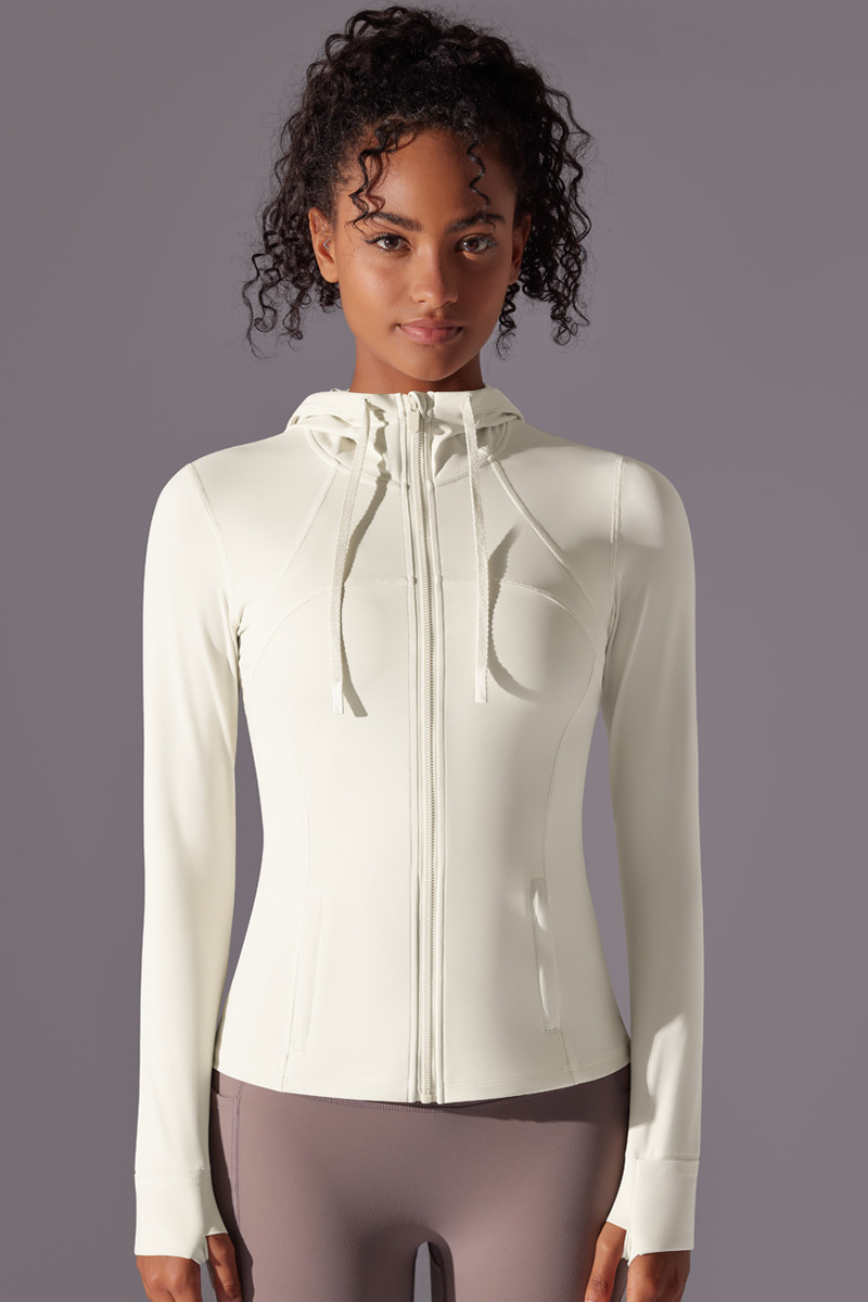 Women's Spring Slim-fit Hooded Quick-Dry Yoga Sports Jacket