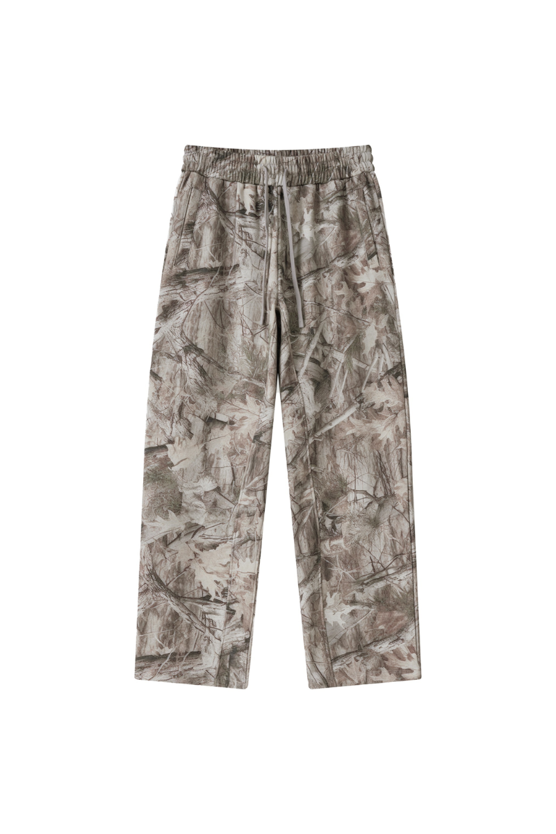 Men's Spring Tree Branch Camo Straight Leg Casual Pants