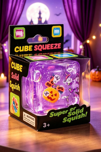 Halloween Magic Crystal Cube Squishy Fidget Toy with Box
