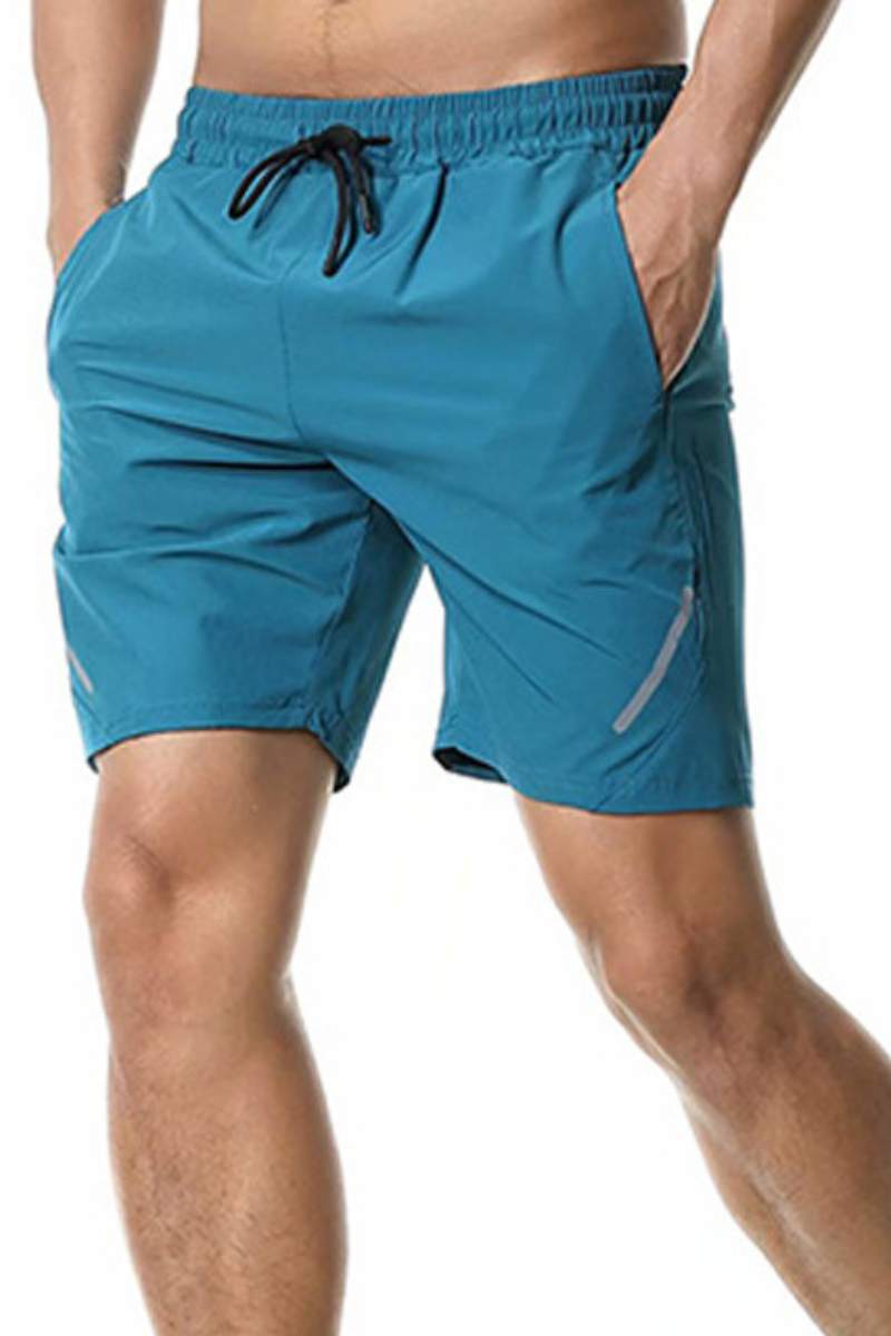 Men's Casual Quick Dry Reflective Stripes Sports Shorts