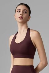 Women's Crisscross Back Halterneck Sports Yoga Bra