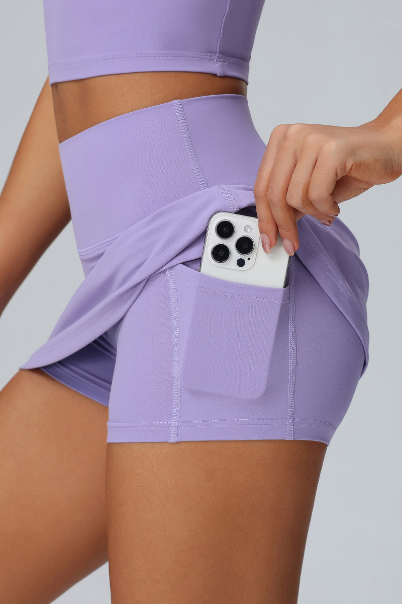 Women's Halter Vest & Tennis Skirt Two-Piece Set