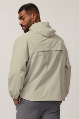 Men's Zip-Up Hooded Windbreaker - Water-Repellent Outdoor Jacket