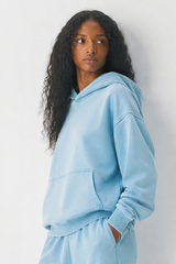 Women's  Fall 100% Cotton Washed Vintage Heavyweight Hoodie