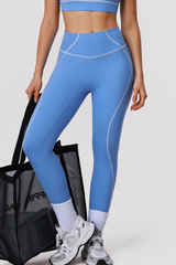 Women's Athletic Sculpting Color-Blocked Stripes Leggings