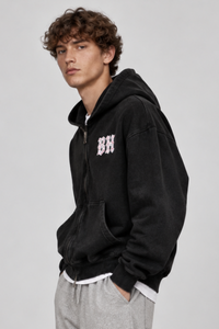 Men's Fall 100% Cotton Embroidery with Rhinestones Jacket