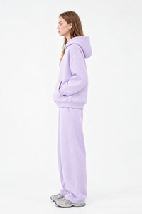 Women's  Fall Fleece Hoodie & Wide Leg Sweatpants Casual Set