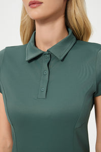 Women Mid-Length Waist Thin Ice Breathable Tennis Sports Yoga Short-Sleeved Dresses