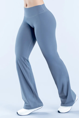 Women's Nude‑Feel Butt-Lifting Seam Yoga Flare Pants