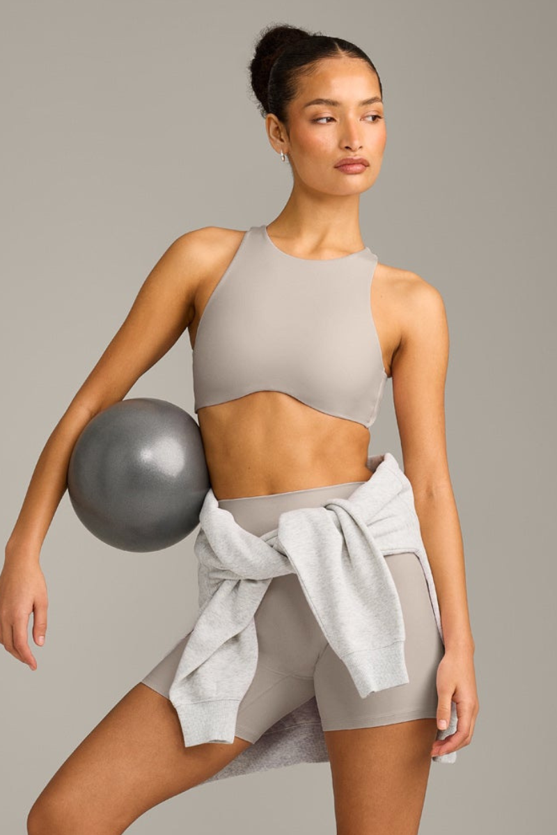 Women's Yoga Sets: Cutout Back Top and High Waist Shorts