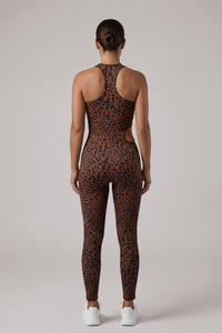 Women's Racerback Side Cutout 9/10 Length Sports Jumpsuit